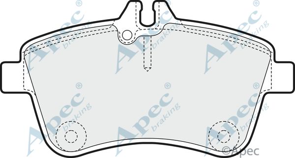 APEC BRAKING Piduriklotsi komplekt,ketaspidur PAD1438